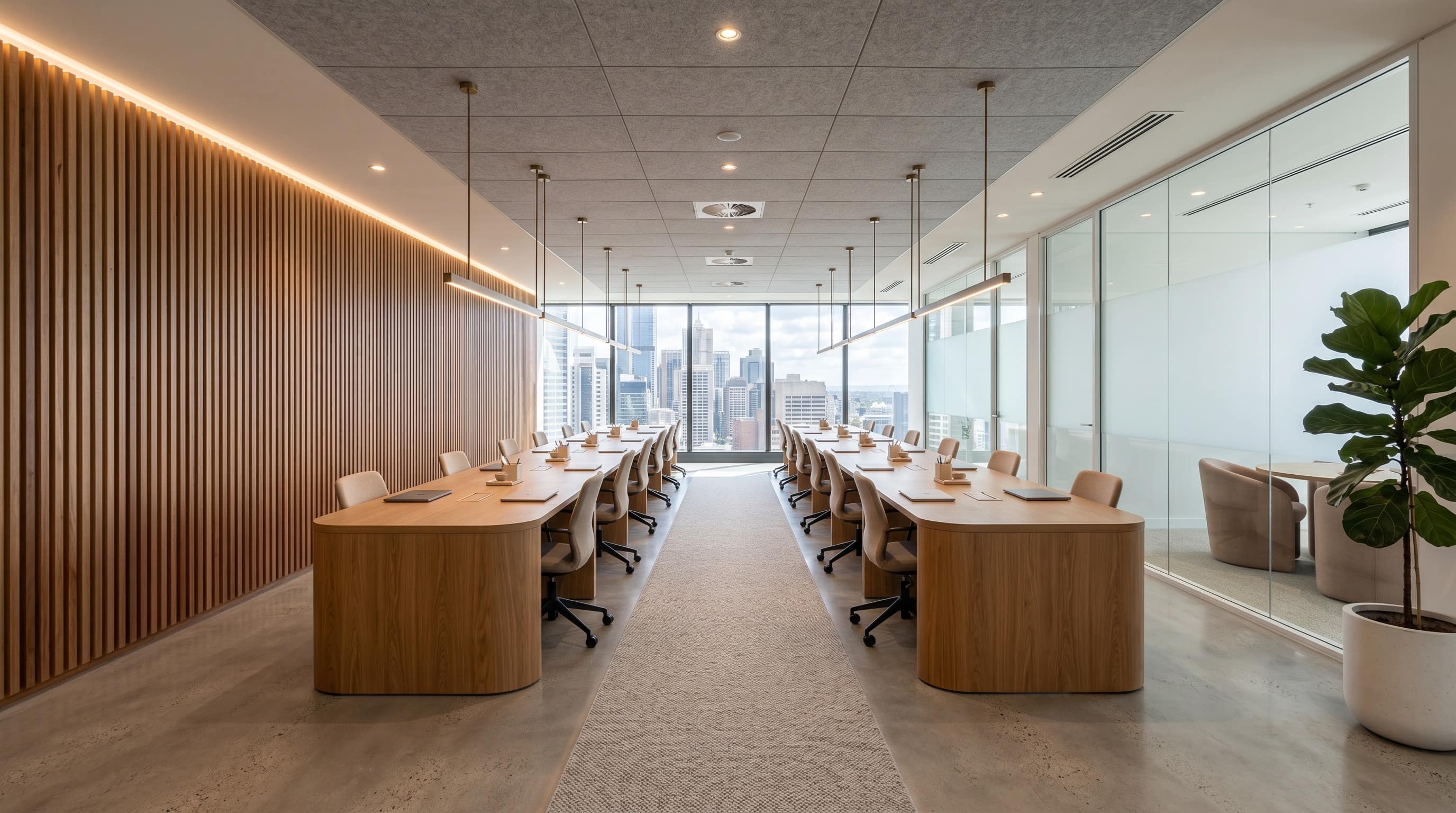 Modern commercial office fitout in Sydney